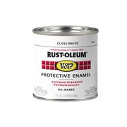 Rust-Oleum Interior/Exterior Paint, Gloss, Oil Base, White, 8 oz 7792-730